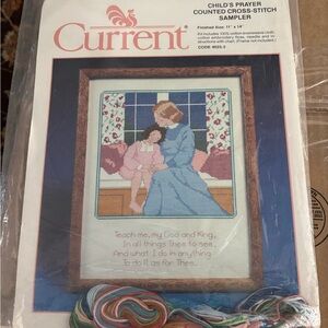 Child's Prayer Cross-Stitch Kit - Multicolor